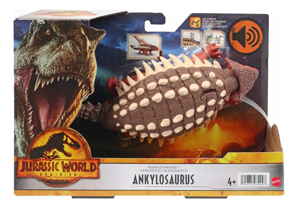 Jurassic World Ankylosaurus Ruge y Ataca – Figura de Acción Mattel