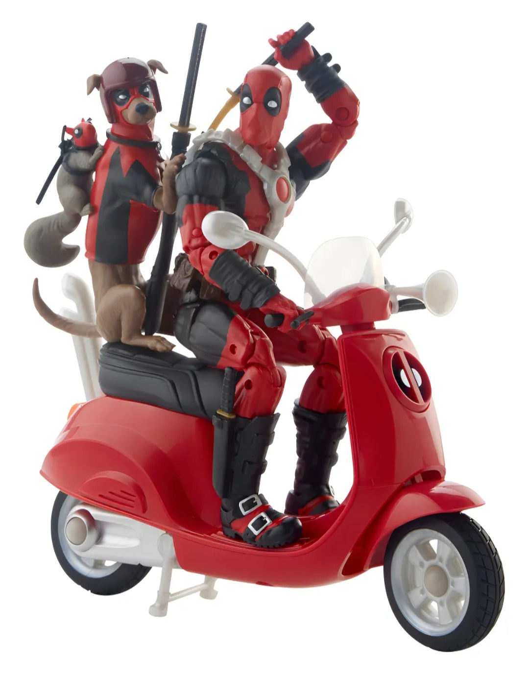 Set Figura Articulada Deadpool Corps + Scooter y Accesorios