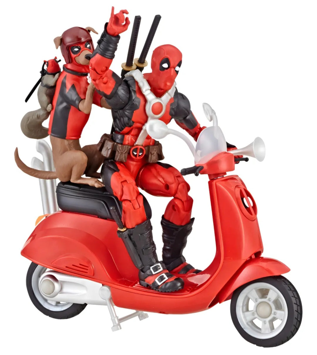 Set Figura Articulada Deadpool Corps + Scooter y Accesorios