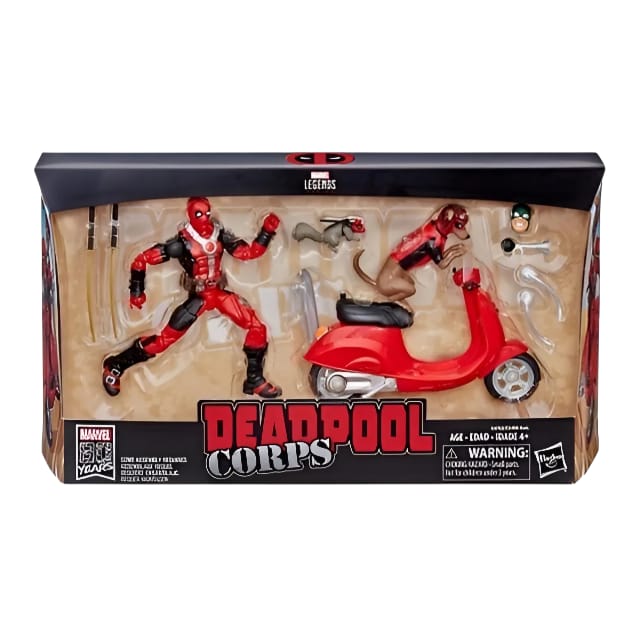 Set Figura Articulada Deadpool Corps + Scooter y Accesorios
